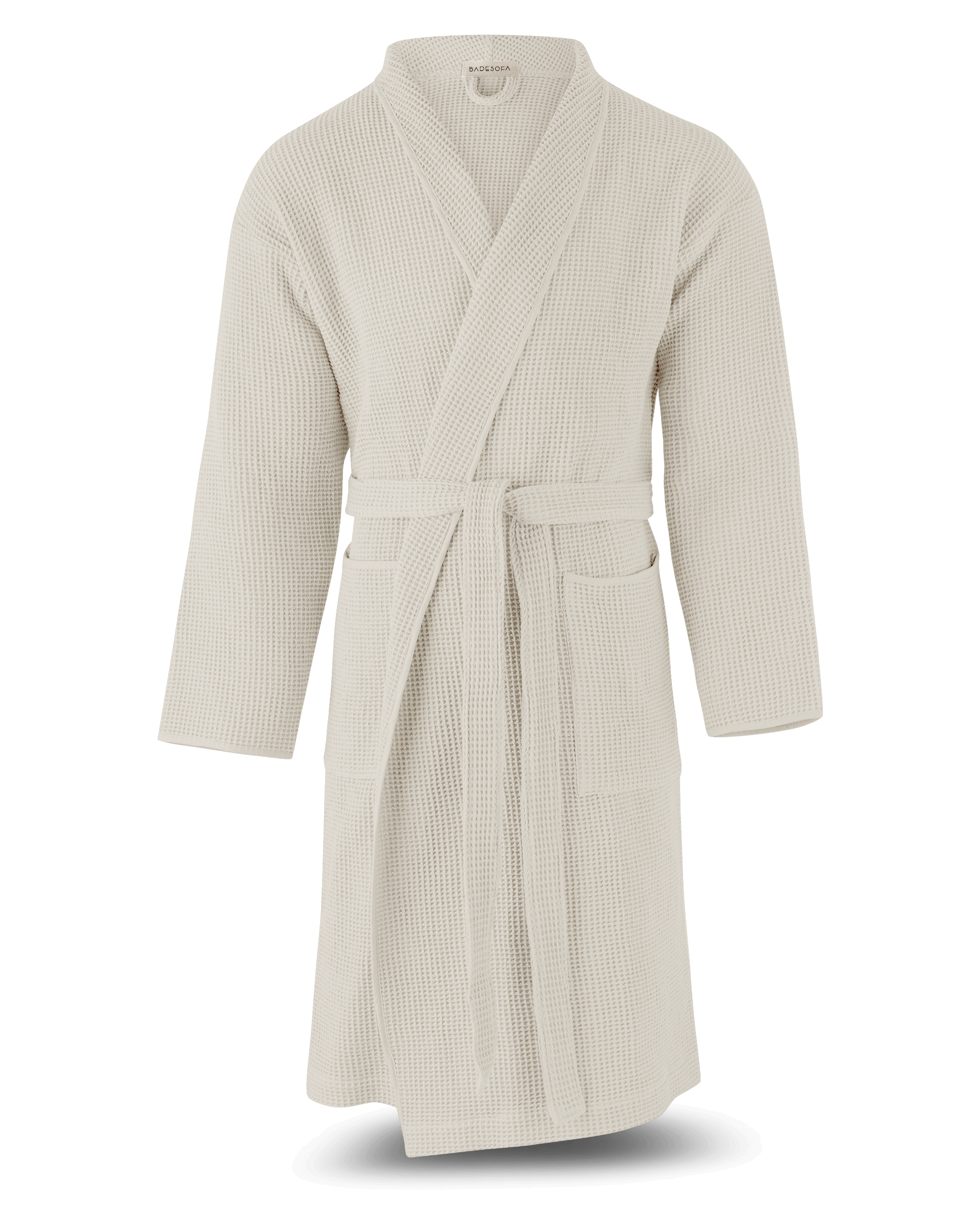 Bademantel Waffelpiqué in Nature