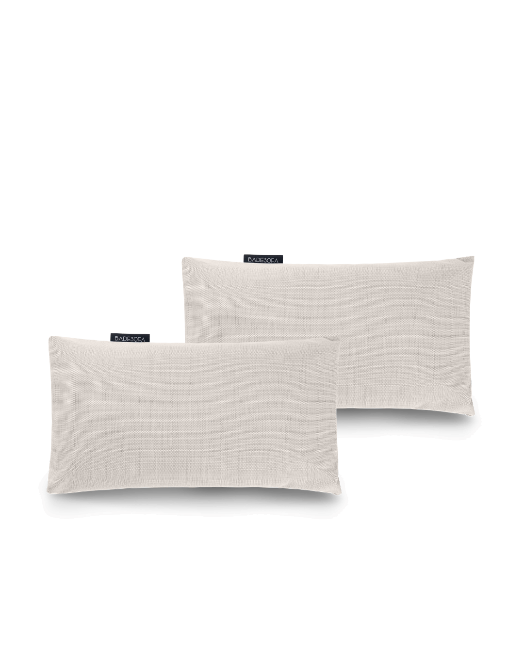 Zwei Poolsofa Relaxkissen in der Farbe Perlmutt